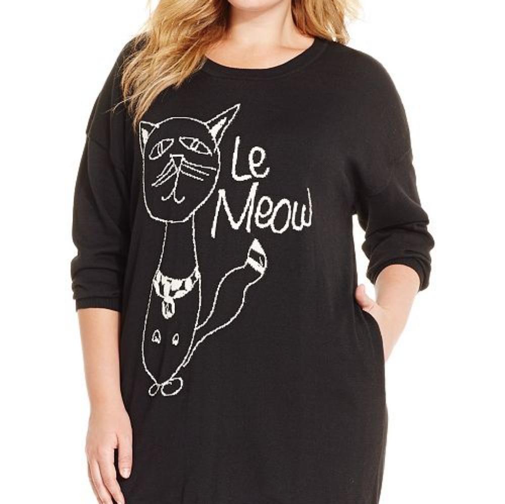 MELISSA McCARTHY Plus Size Le Meow Sweater
